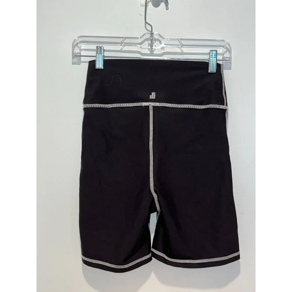 WeWoreWhat Black Elastic High Waist Stretchy Biker Shorts Women's Size M